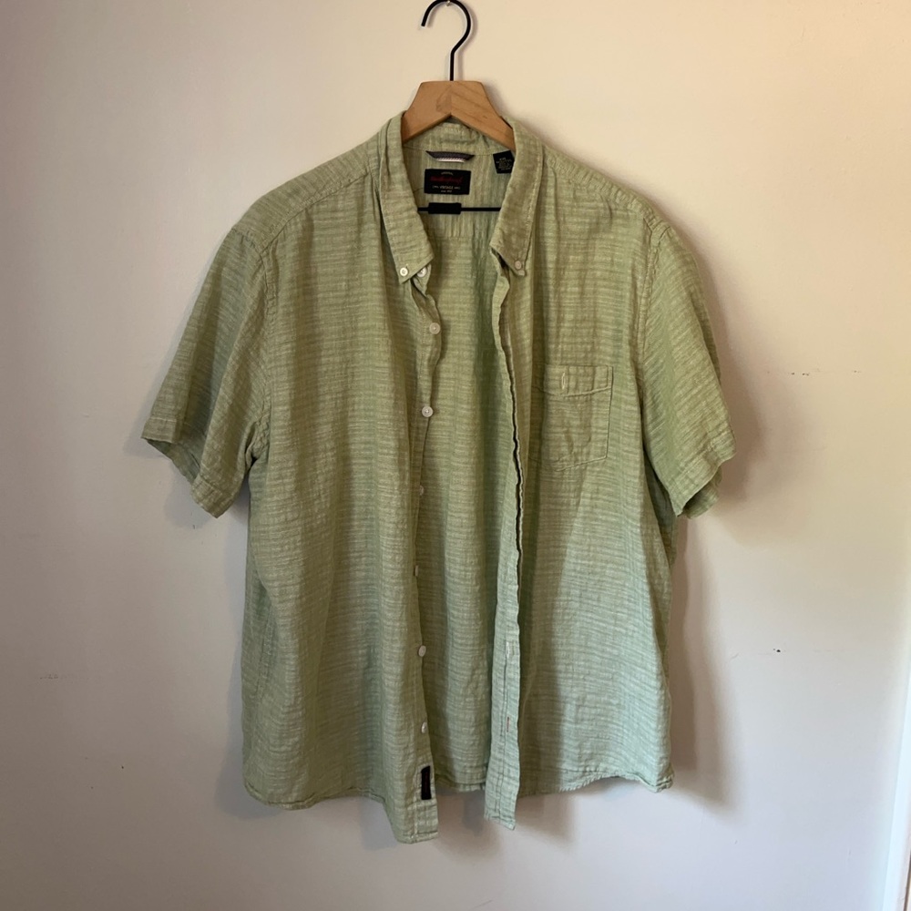 Men's Green Button-Up Shirt